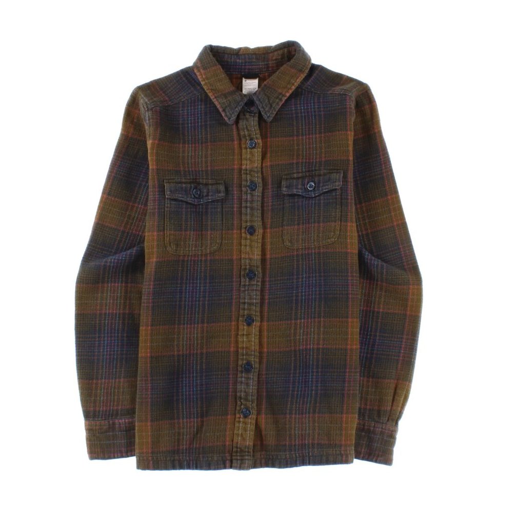 Patagonia Women's organic cotton Long-Sleeved Fjord Flannel Shirt Size 10